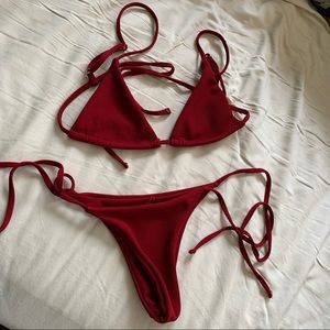 4/$25 | Deep red bikini